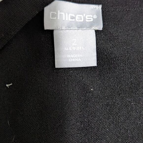 CHICO'S Rayon Spun Dip Dyed Open Front Cardigan/Duster - Picture 7 of 13